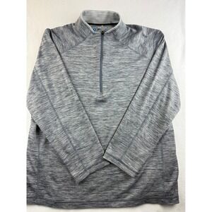 IBKUL Women's 1/4 Zip Long Sleeve Performance Top Grey Heather XL Golf Athletic